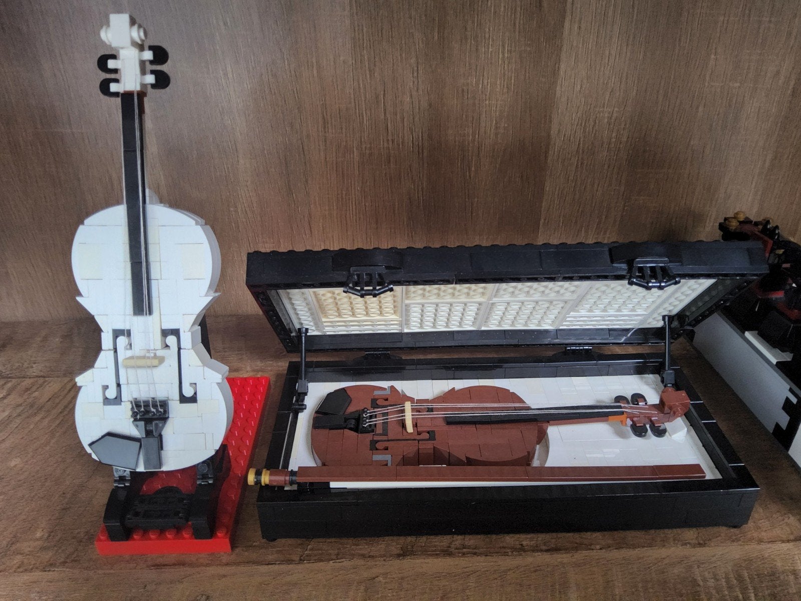 2 violen Lego met opbergbox, Enlèvement ou Envoi
