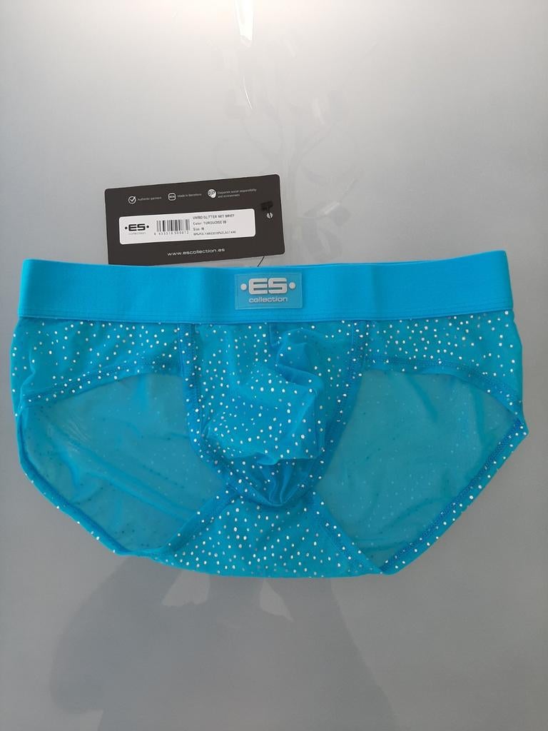 Stoere sexy doorkijk slip Es Collection nieuw Medium, Ophalen of Verzenden, Blauw, ES Collection