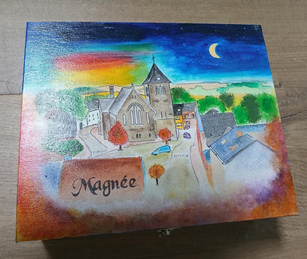 Boîte peinte à la main, Verzamelen, Overige Verzamelen, Ophalen, Nieuw