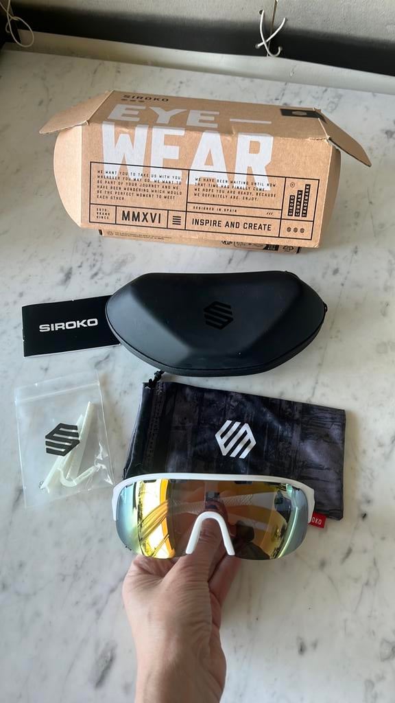 Sirokko bril sunglasses K3 SEOUL sportbril wit, Enlèvement ou Envoi, Neuf, Lunettes