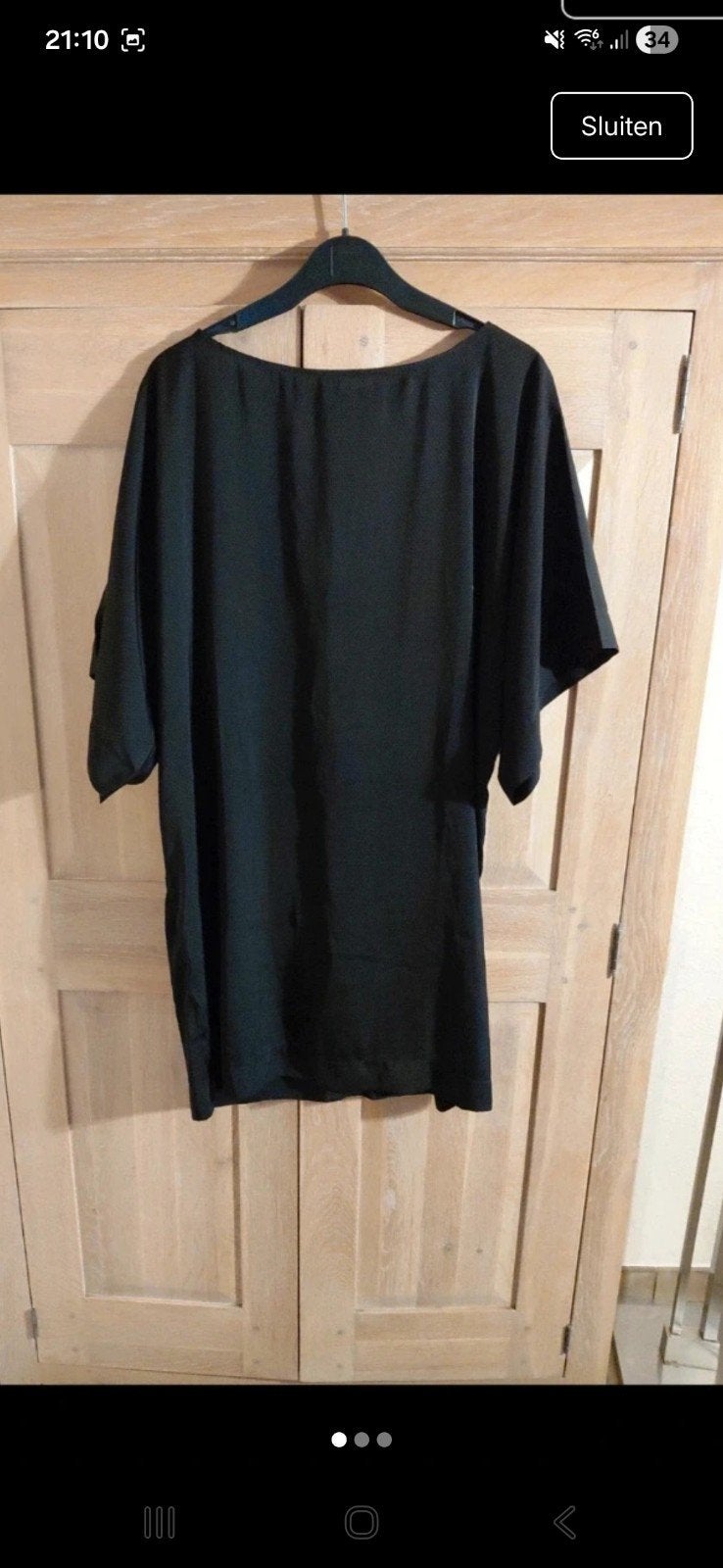 Casual zomerjurk met wijde mouw Vila maat M, Kleding | Dames, Maat 38/40 (M), Zwart, Vila, Ophalen of Verzenden