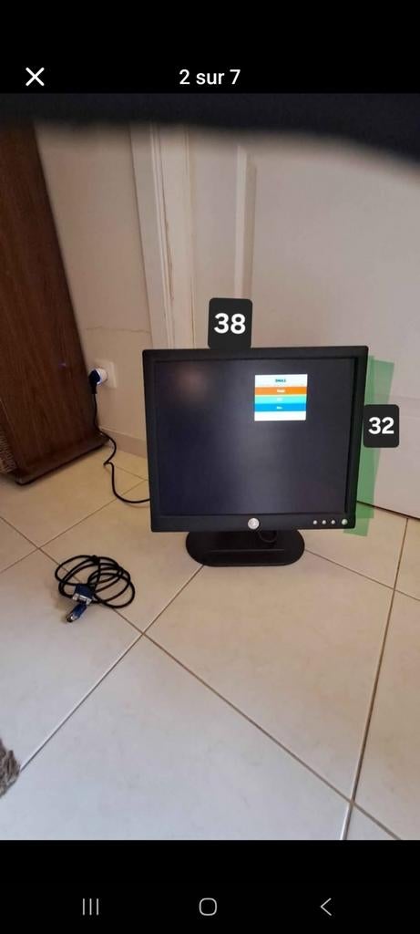 Écran ordinateur dell avec cable, Enlèvement