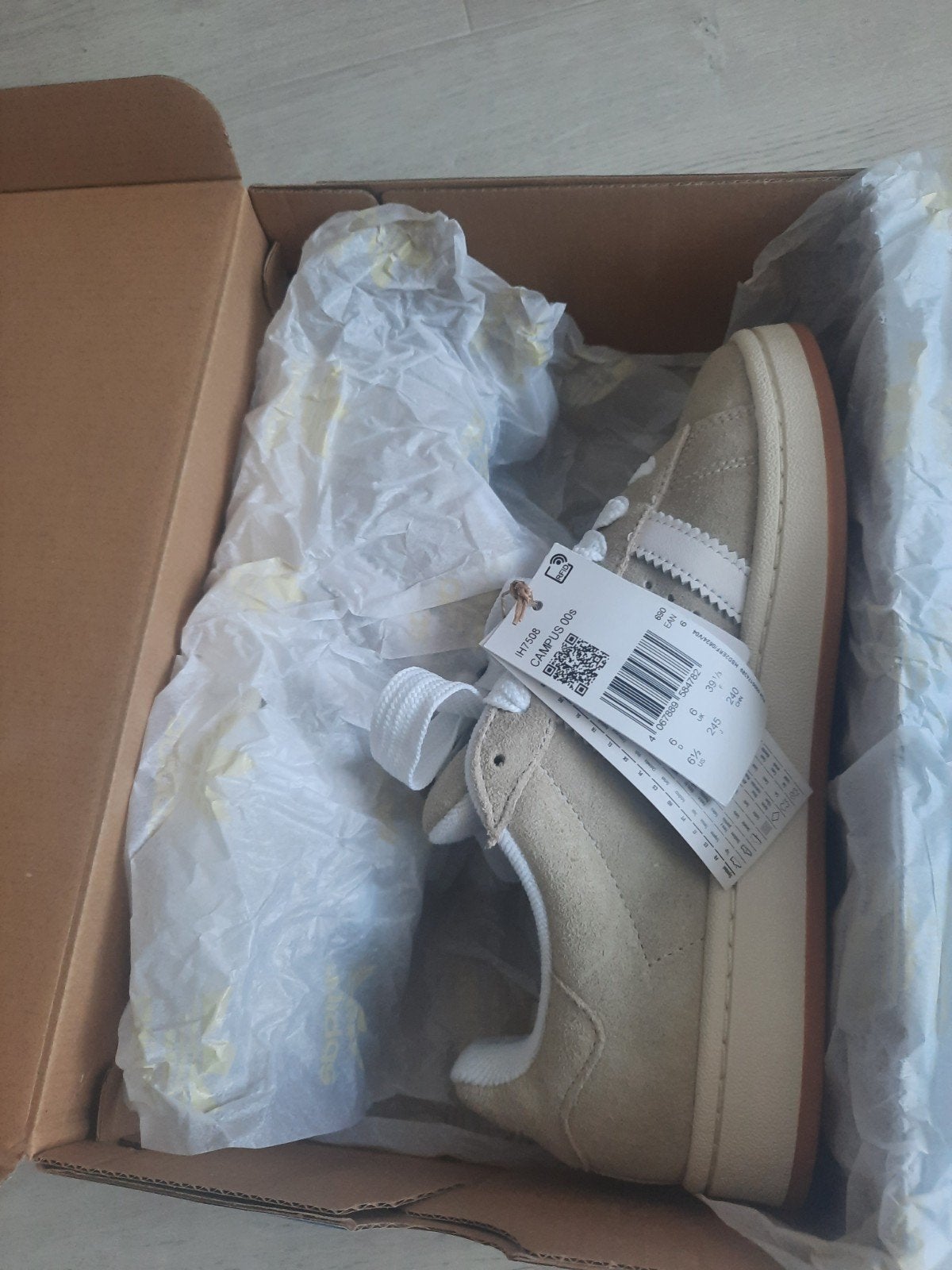 Sneakers Adidas Campus maat 39 1/3, Ophalen, Adidas, Beige, Nieuw