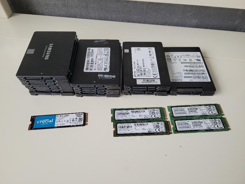 SSD + M.2 SSD +++ +++ +++, Computers en Software, Harde schijven, Ophalen, Gebruikt, SSD