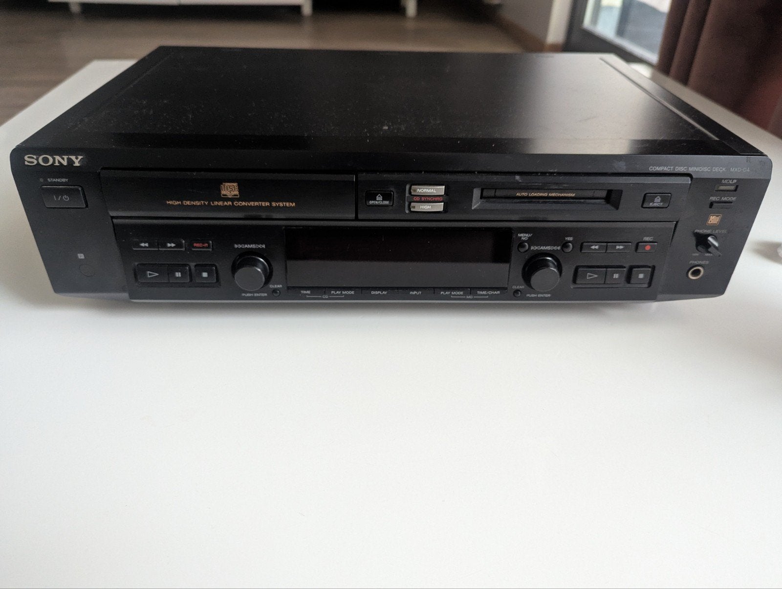 Vends platine double combinée Sony MXD-D4, Enlèvement, Lecteur MiniDisc