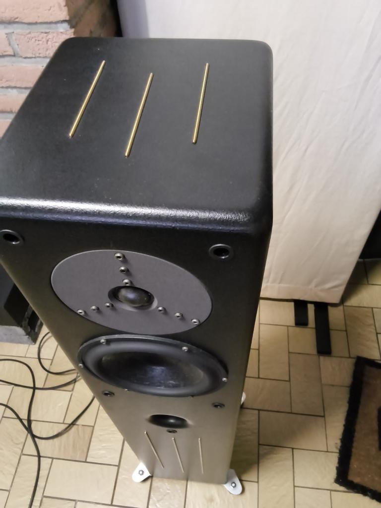 Te Koop Merlin VSM met BAM module luidsprekers., Ophalen, Zo goed als nieuw, Front, Rear of Stereo speakers, Overige merken