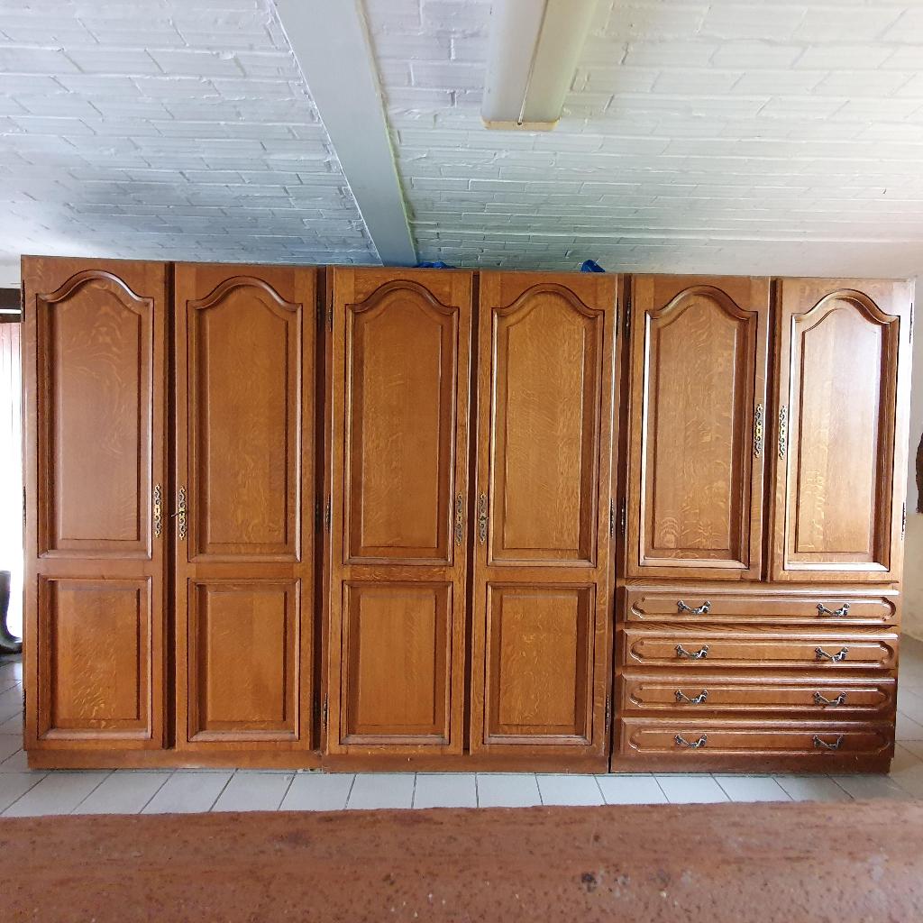 armoires/gardes robe en bois, 96,8x62,5cm, hauteur 169cm, Maison & Meubles, Utilisé, 50 à 100 cm, Avec tablette(s), 50 à 75 cm