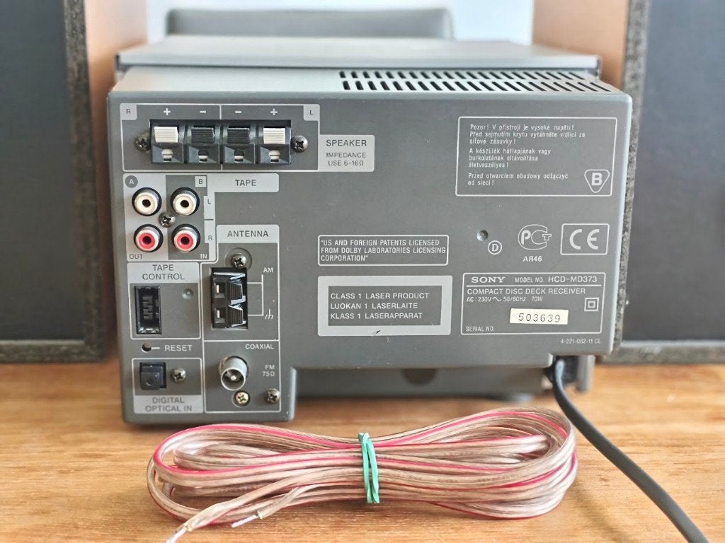 Kit HiFi compact Sony DHC-MD373 avec MiniDisc, Connexion MP3, Reconditionné, Sony, Enlèvement