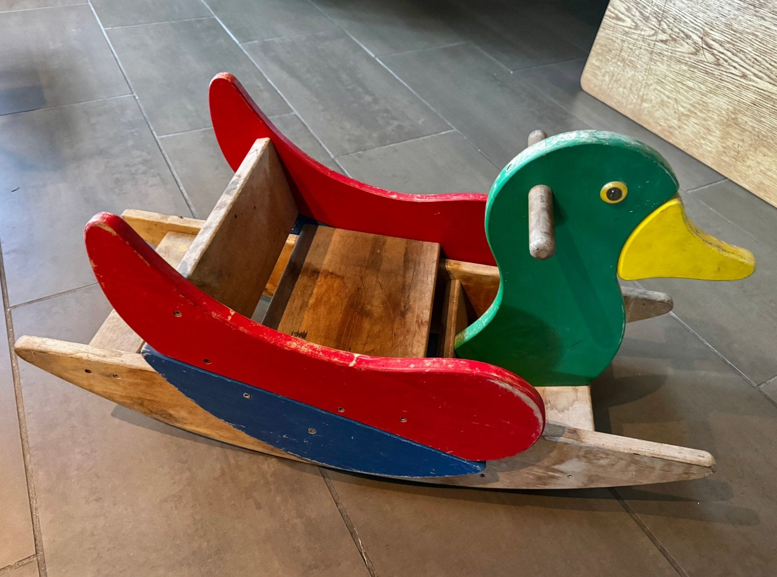 Houten wiebel eend, Enlèvement, Comme neuf