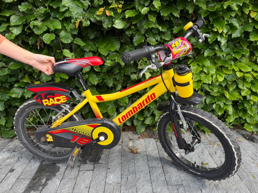 Lombardo mountainbike - 16 inch incl zijwieltjes, Fietsen en Brommers, Ophalen, Zo goed als nieuw, Minder dan 16 inch, Zijwieltjes