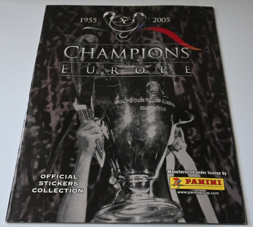 Panini Champions d'Europe 1955 - 2005/Album blanche/ COVER, Collections, Articles de Sport & Football, Utilisé, Affiche, Image ou Autocollant