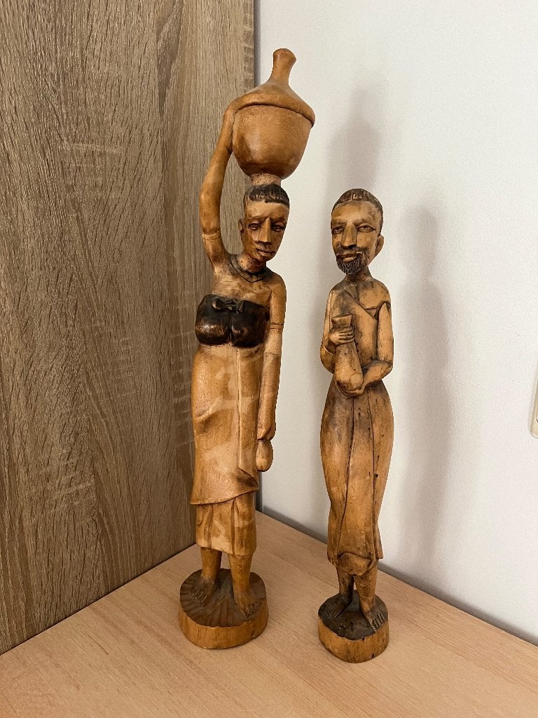 2 houten beeldjes, Ophalen of Verzenden