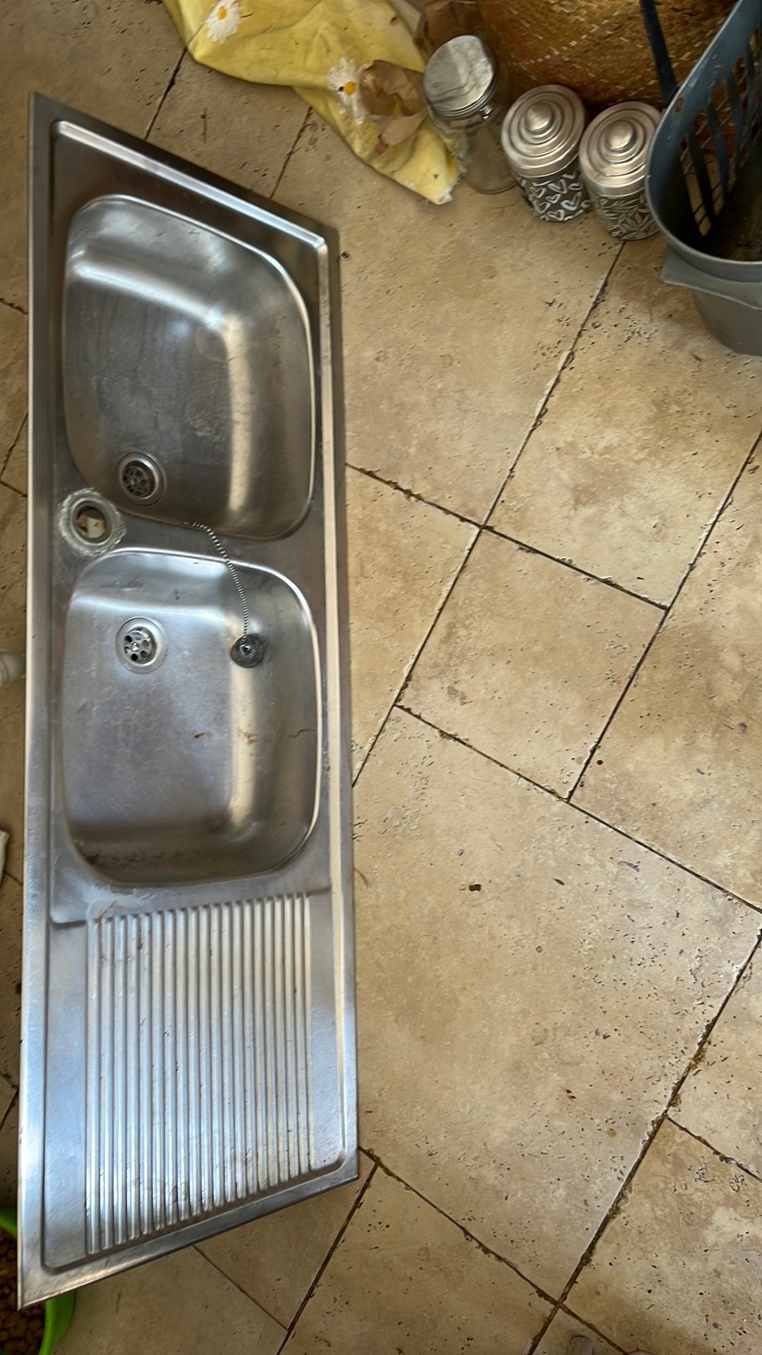 Evier inox, Enlèvement, Utilisé