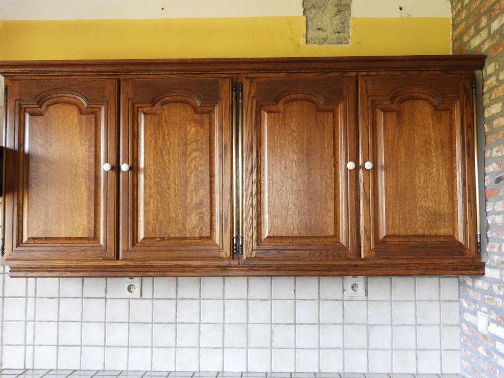 Hangkast met Eiken Deurtjes, Ophalen, Zo goed als nieuw, Bruin, Overige typen