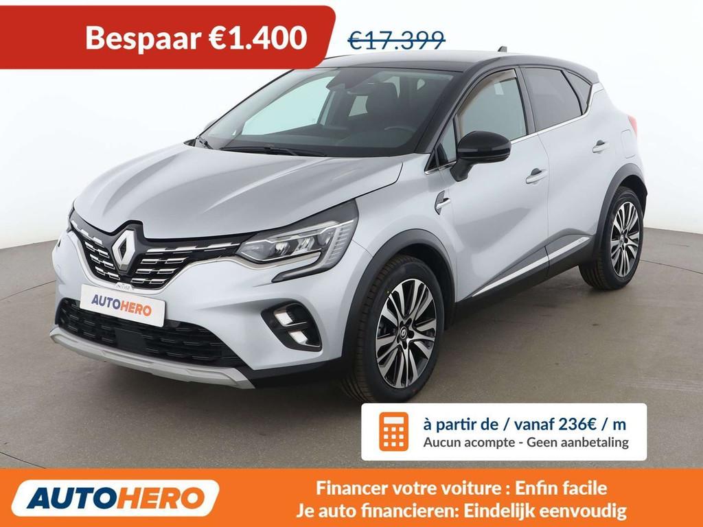 Renault Captur 1.6 Hybrid E-Tech Initiale Paris (bj 2022), Auto's, Gebruikt, Euro 6, LED verlichting, Leder