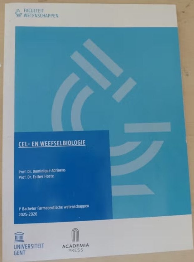 Cel- en Weefselbiologie, Boeken, Hoger Onderwijs, Prof. dr. Dominique Adriaens & Prof. dr. Esther Hoste, Ophalen of Verzenden