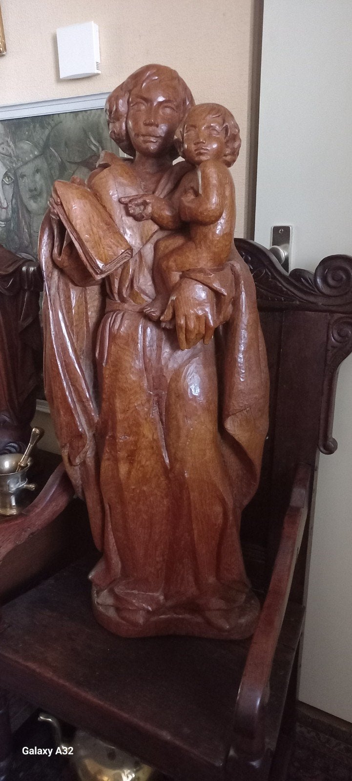 Madonna Beeld Edgar Fonteyne 95 cm (Brugge 1930 - ), Antiek en Kunst, Ophalen, Beeld