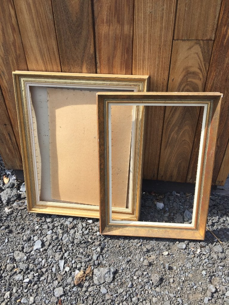 2 houten kaders, Ophalen, Gebruikt, Hout, Bruin