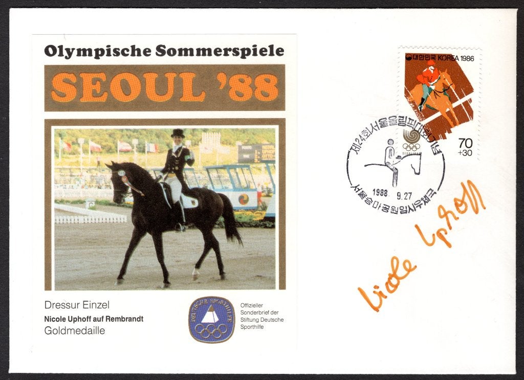 Jeux olympiques d'été CORÉE-DU SUD 27-8-1988, Envoi, Affranchi