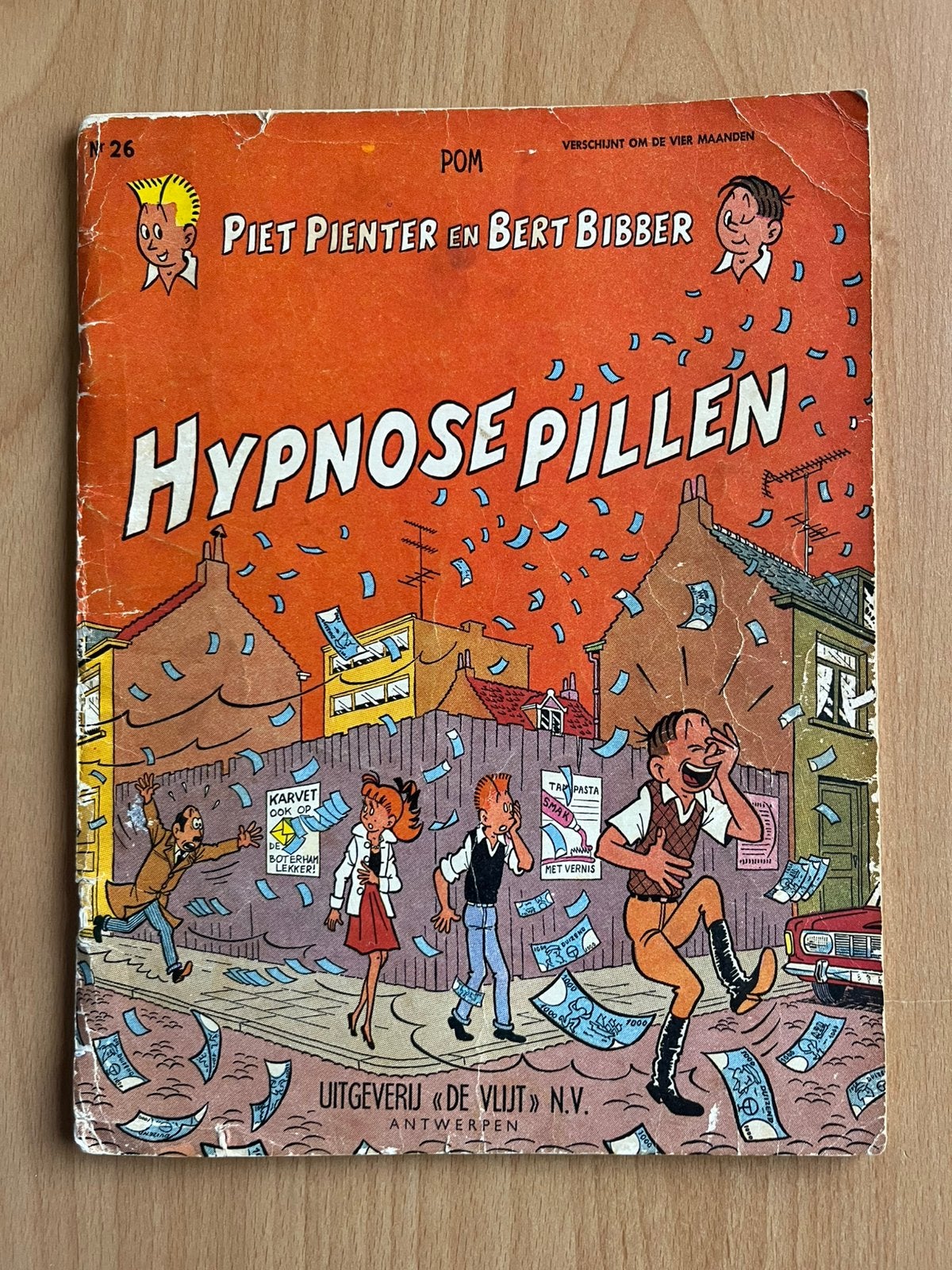 Piet Pienter en Bert Bibber: Hypnosepillen, Gelezen, Eén stripboek, Ophalen of Verzenden, POM