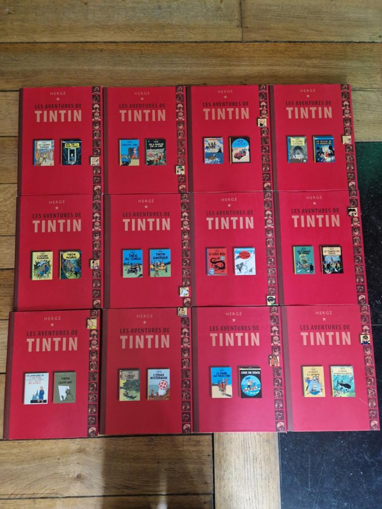 Lot de 12 bd double album tintin (série complète), Livres, Enlèvement ou Envoi