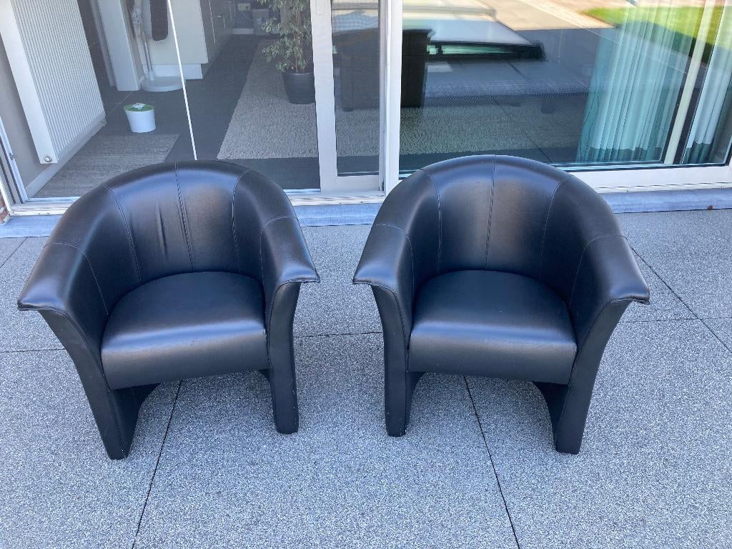2 kuipzetels, Huis en Inrichting, Fauteuils, Ophalen, Gebruikt, Minder dan 75 cm, 50 tot 75 cm