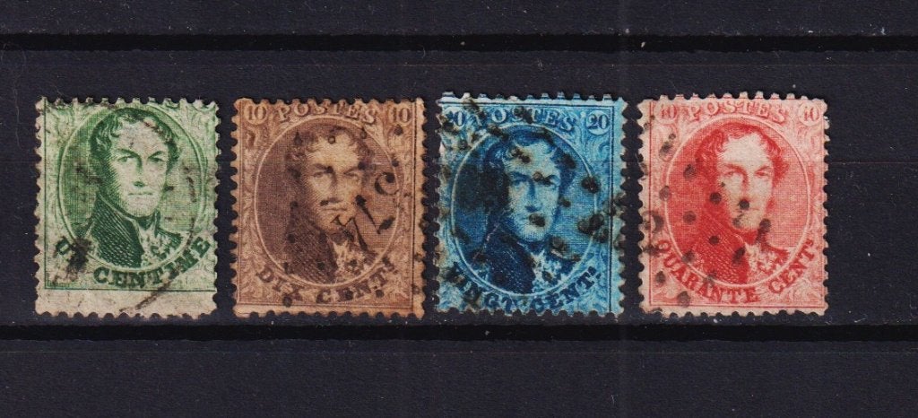 Belgique 1863 COB 14 à 16 oblitérés, Timbres & Monnaies, Envoi, Affranchi, Oblitéré