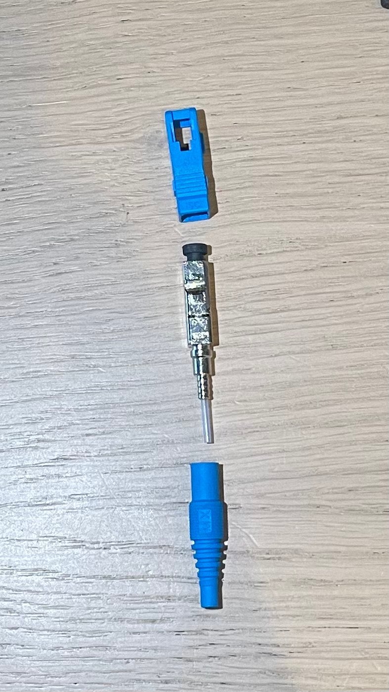 SC-glasvezelconnector (blauw), Computers en Software, Pc- en Netwerkkabels, Ophalen of Verzenden, Nieuw