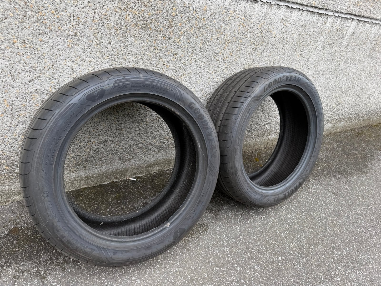 2x Goodyear zomerbanden 245/45R18 100Y, Ophalen, 18 inch, Band(en), Personenwagen