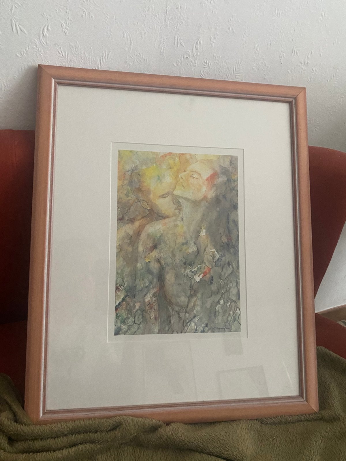 Liebespaar offsetdruk kurt bauernfeind, Antiek en Kunst, Kunst | Litho's en Zeefdrukken, Ophalen of Verzenden, Offsetdruk