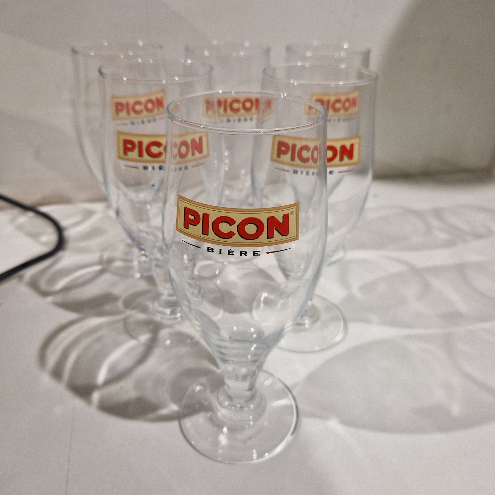 nieuw , 6 Picon glazen bière bier ,, Ophalen of Verzenden, Nieuw, Glas of Glazen