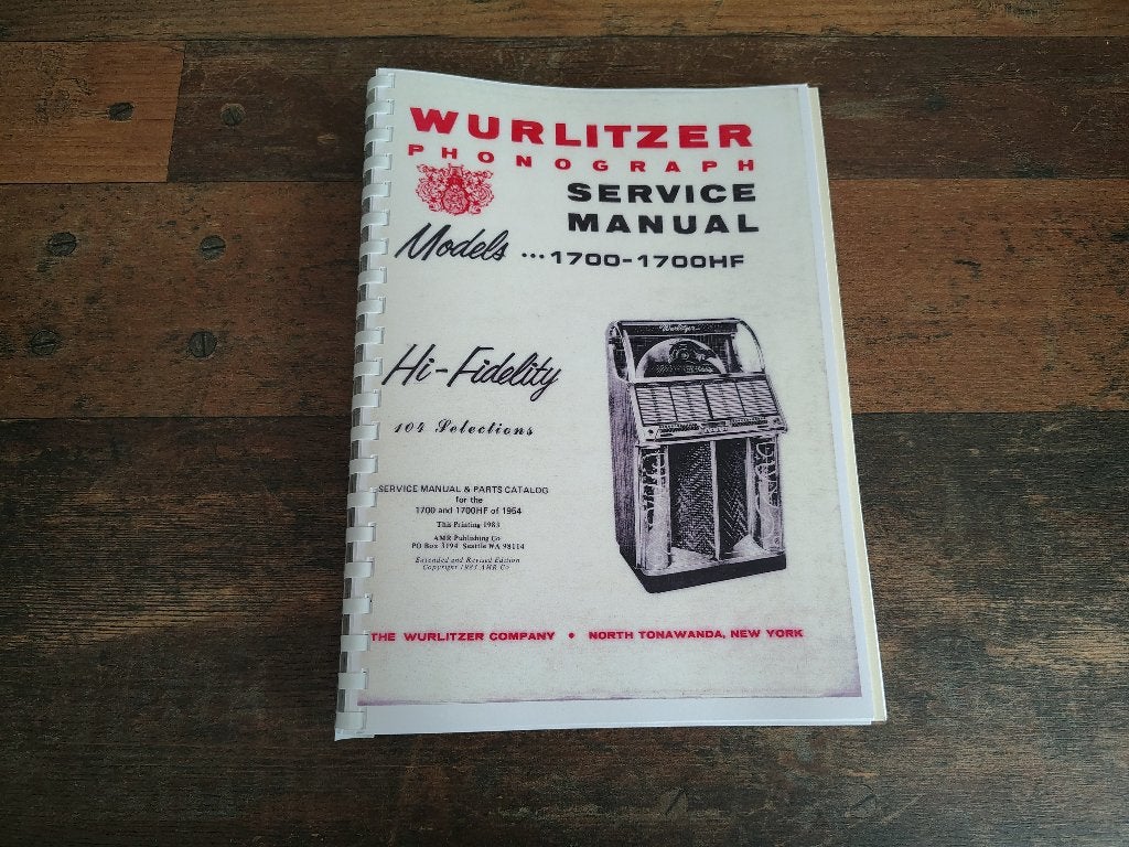 Service Manual: Wurlitzer 1700 (1954) jukebox NIEUW !!, Collections, Machines | Jukebox, Wurlitzer, Envoi