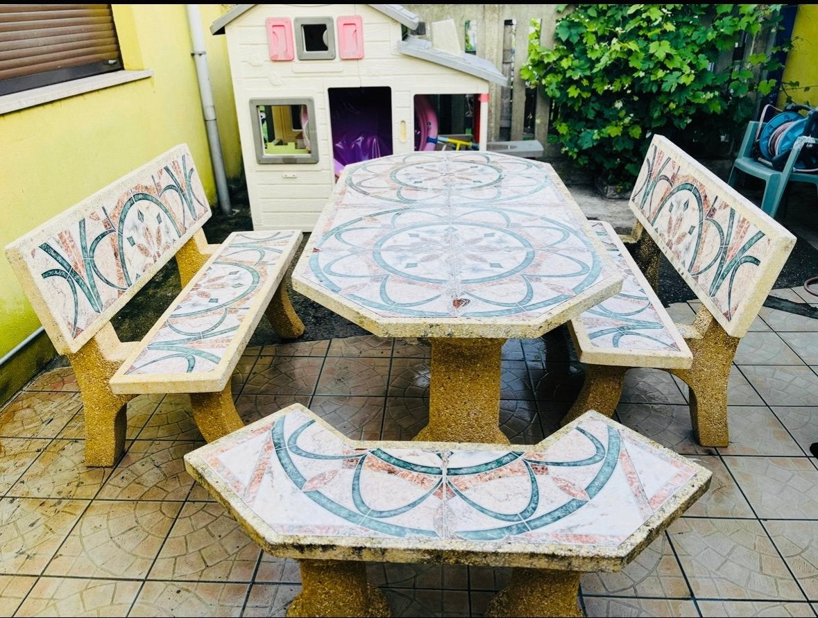 Ensemble de jardin table et banc, Jardin & Terrasse, Enlèvement, Comme neuf