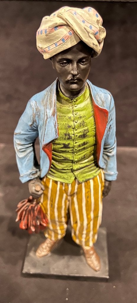 Grande statuette - Homme au Turban style Orientaliste, Vintage, Enlèvement ou Envoi, Comme neuf, Multicolore