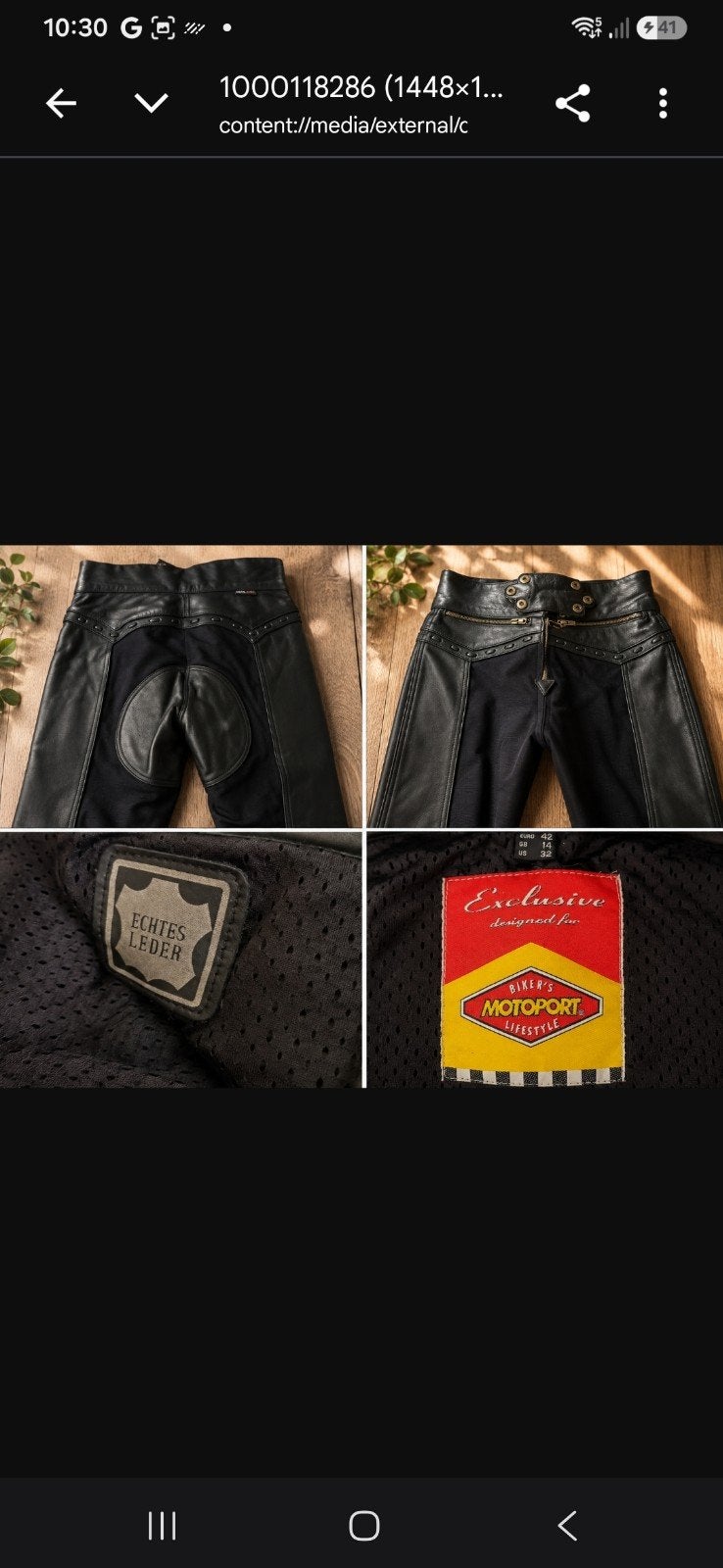 lederen motorbroek, Motoren, Ophalen of Verzenden, Nieuw zonder kaartje, Dames, Broek | leer