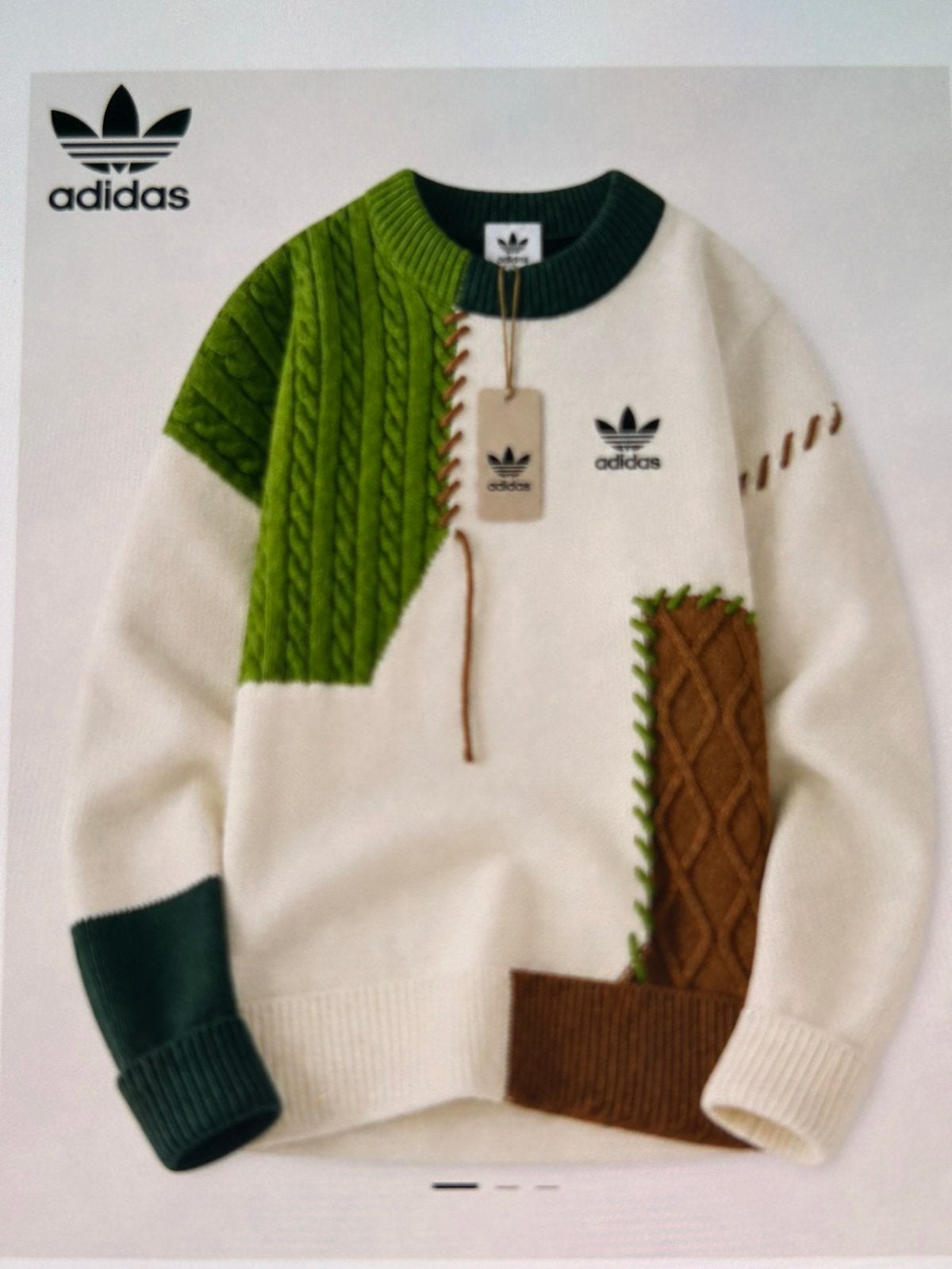 Nieuwe Adidas sweater met label/ongedragen, Verzenden, Zo goed als nieuw, Maat 52/54 (L), Beige