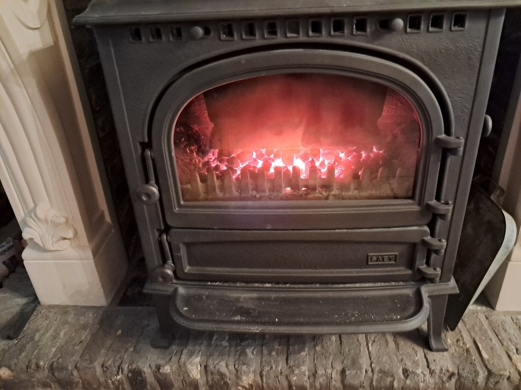 hout en kolen  kachel Efel, Huis en Inrichting, Ophalen, Gebruikt, Vrijstaand, Hout