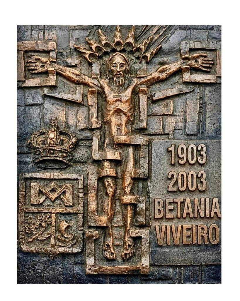 MODERNE CRUCIFIX IN BRONS, Antiquités & Art, Enlèvement ou Envoi