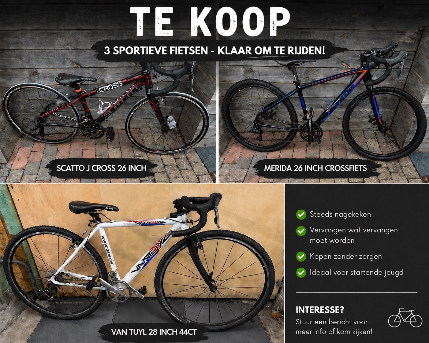 Vélos de route pour jeunes, Enlèvement, Comme neuf