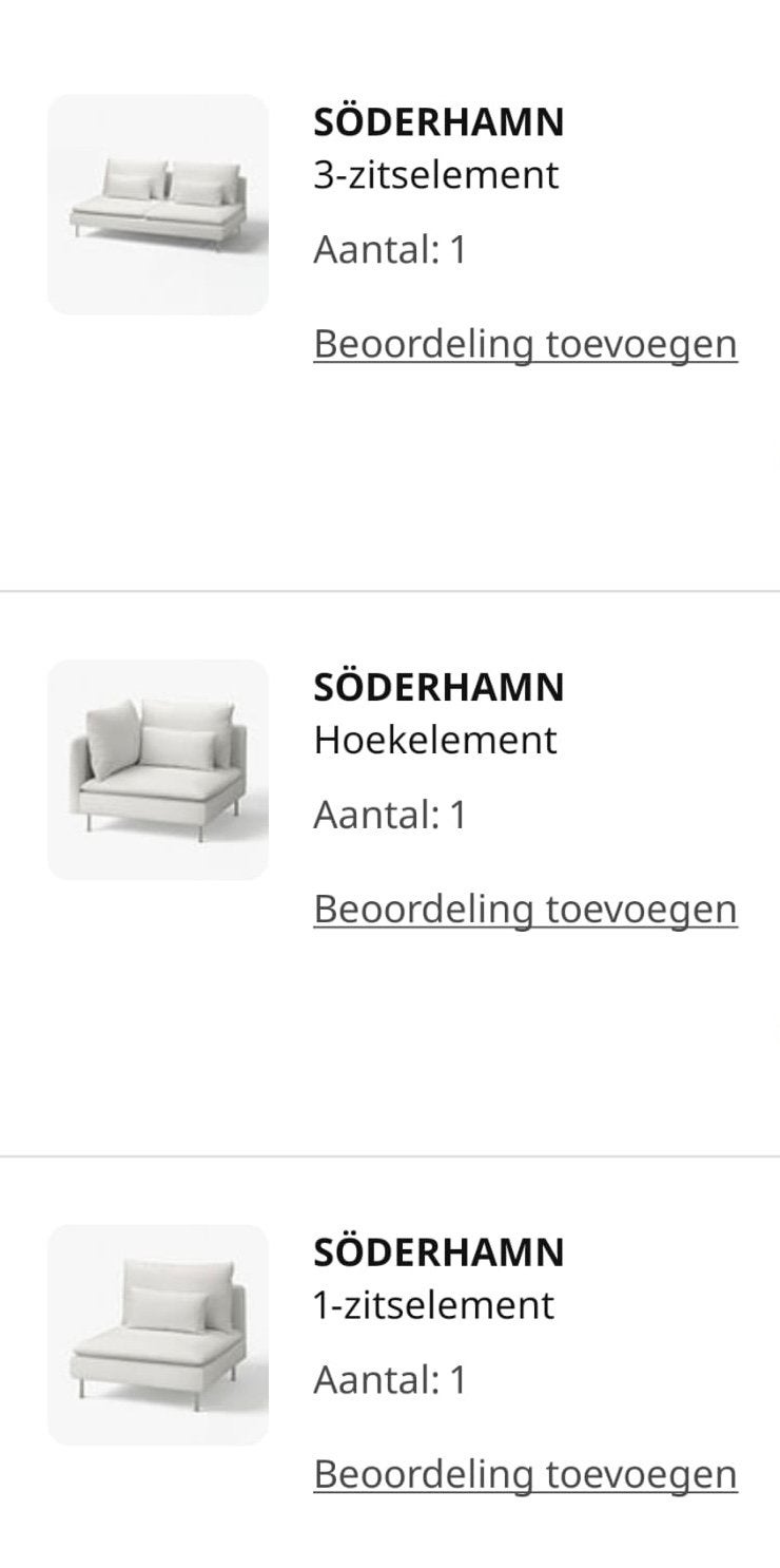 Nieuw - Söderhamn zetel hoezen - Blekinge Wit, Ophalen, Nieuw, Hoekbank