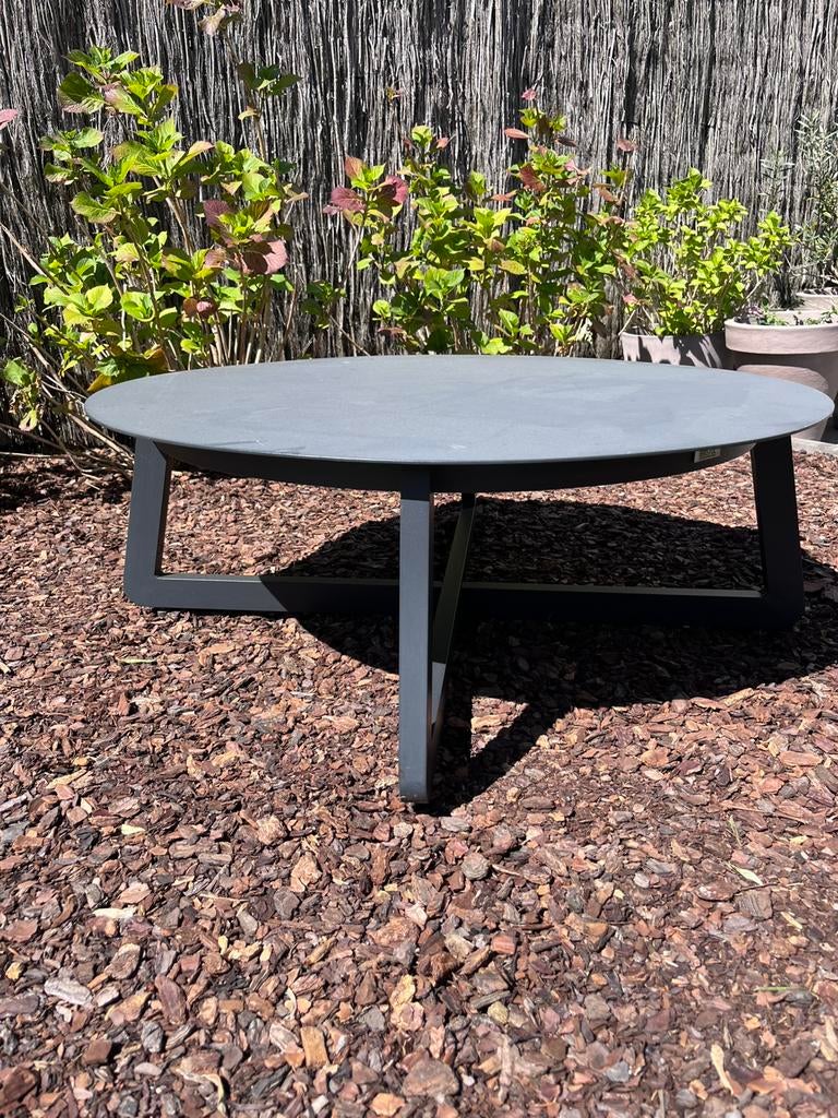Salontafel tuin, Ophalen, Gebruikt, Rond, Aluminium