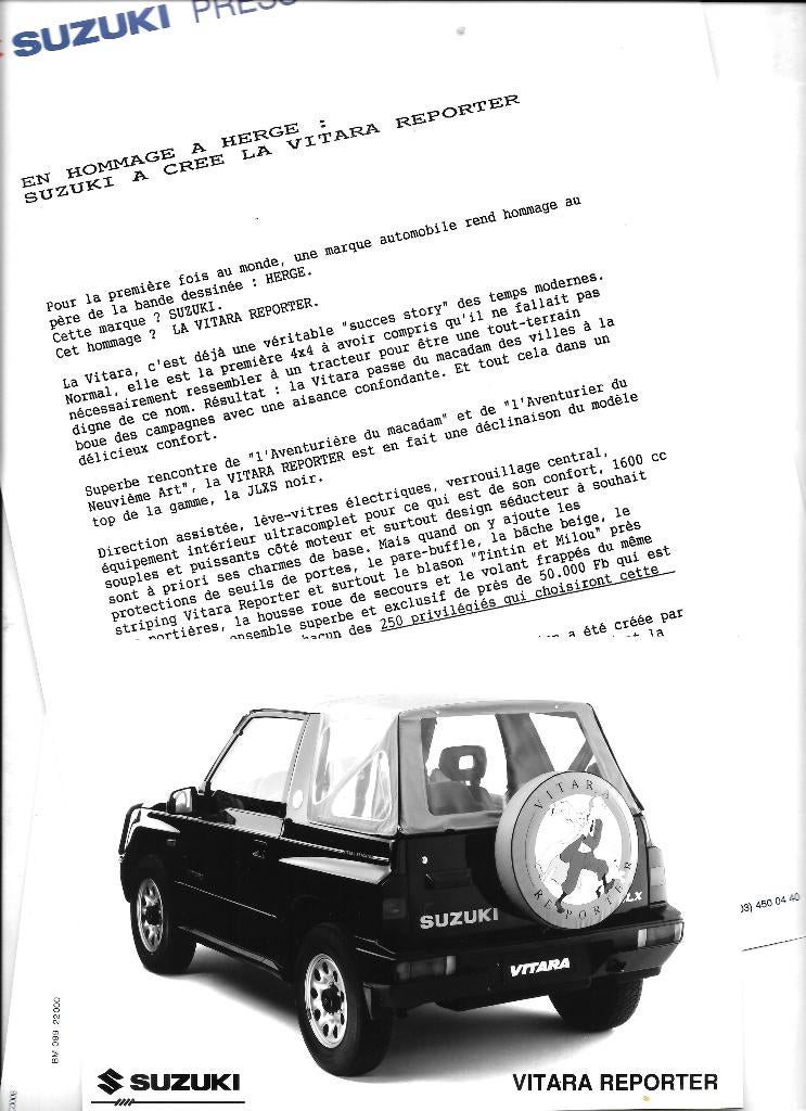 SUZUKI VITARA « REPORTER », Enlèvement ou Envoi, Comme neuf, Autres marques