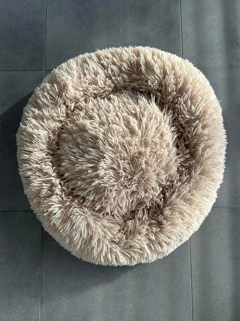 Hondenmandje donut (beige), Dieren en Toebehoren, Ophalen, Zo goed als nieuw