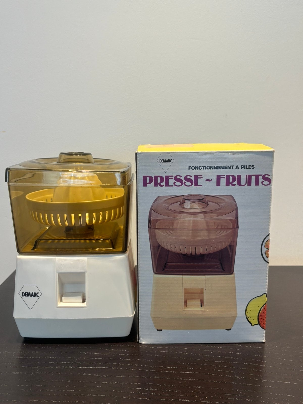 Vintage Demarc JD-1 Presse-Fruits Citruspers Originele Doos, Electroménager, Extracteurs de jus, Enlèvement ou Envoi, Utilisé