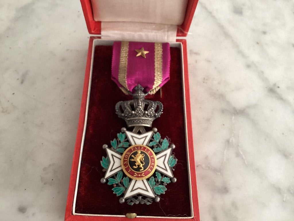 Medaille Leopold 1 orde, Envoi, Armée de terre, Ruban, Médaille ou Ailes