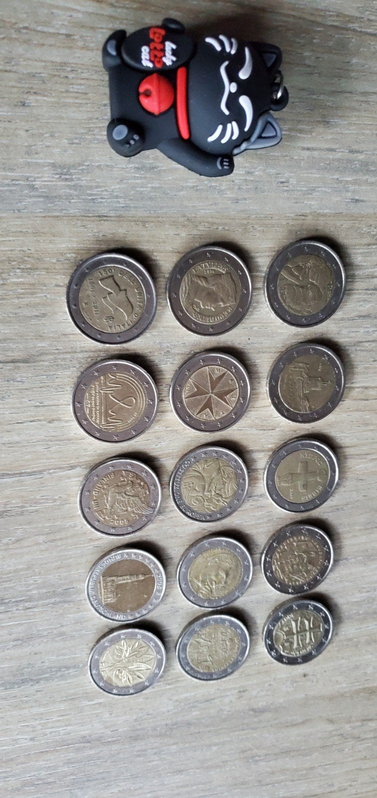 2 euro munten 15 stuks gebruikte staat.

Enkel in 1 lot voor, Timbres & Monnaies, Enlèvement ou Envoi, Belgique, 2 euros