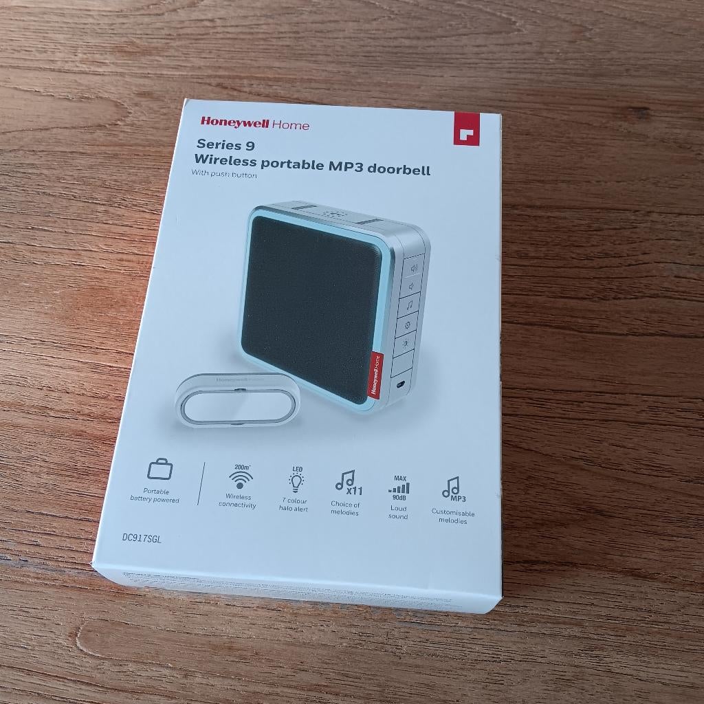 Draadloze deurbel Honeywell DC917SGL, Ophalen of Verzenden, Nieuw, Draadloos