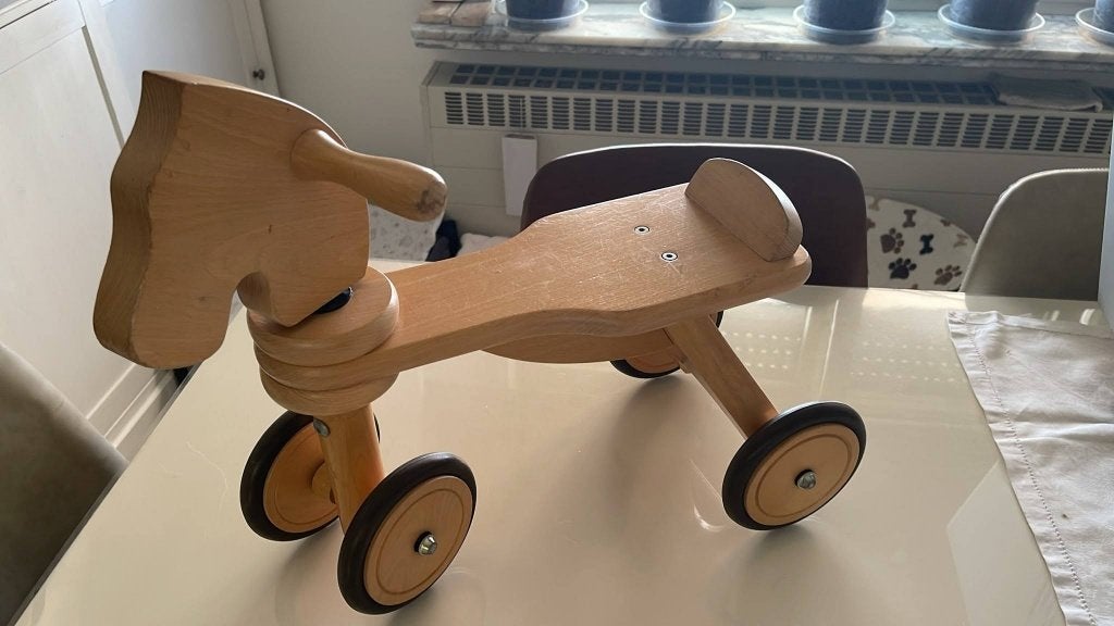 kinderloopfiets, Ophalen, Gebruikt