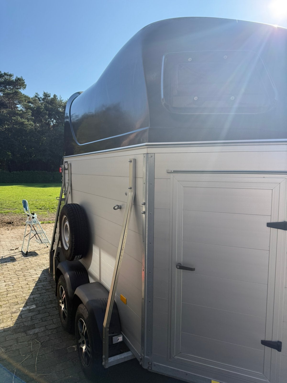 Paarden trailer 2 paard, Ophalen, Zo goed als nieuw, Aluminium, 2-paards trailer