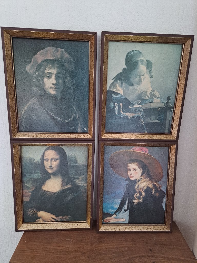 Vintage Reproducties van klassieke meesterwerken., Ophalen, Reproductie, Print/reproductie, Ingelijst